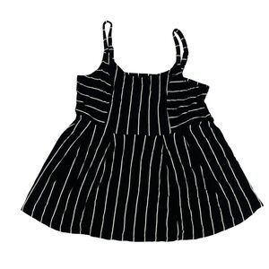 Torrid Black White Striped Super Soft Spaghetti Strap Tank Top Size 2X Women’s